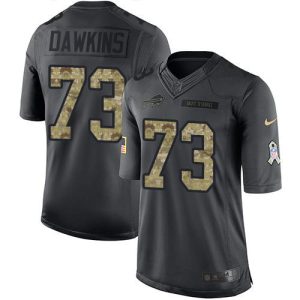 cheap Bills #73 Dion Dawkins Black Men's Stitched NFL Limited 2016 Salute to Service Jersey