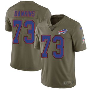 bills #73 dion dawkins olive men's stitched nfl limited 2017 salute to service cheap jersey