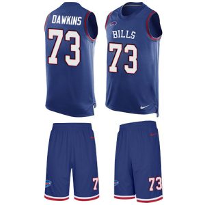 Bills #73 Dion Dawkins Royal Blue Team Color Men's Stitched NFL Limited Tank Top Suit Jersey