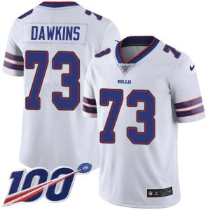 Bills #73 Dion Dawkins White Men's Stitched NFL 100th Season Vapor Limited Jersey