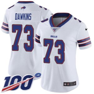 Bills #73 Dion Dawkins White Women's Stitched NFL 100th Season Vapor Untouchable Limited Jersey