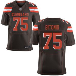 cheap Browns #75 Joel Bitonio Brown Team Color Men's Stitched NFL Vapor Untouchable Elite Jersey