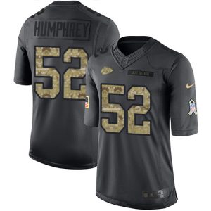 chiefs #52 creed humphrey black men's stitched nfl limited 2016 salute to service cheap jersey