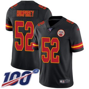 cheap Chiefs #52 Creed Humphrey Black Youth Stitched NFL Limited Rush 100th Season Jersey