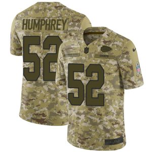 chiefs #52 creed humphrey camo men's stitched nfl limited 2018 salute to service cheap jersey