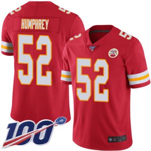 chiefs #52 creed humphrey red team color men's stitched nfl 100th season vapor limited cheap jersey