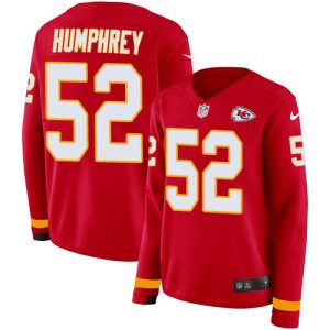 chiefs #52 creed humphrey red team color women's stitched nfl limited therma long sleeve cheap jersey