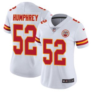 cheap Chiefs #52 Creed Humphrey White Women's Stitched NFL Vapor Untouchable Limited Jersey