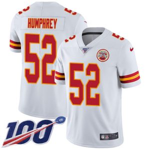 chiefs #52 creed humphrey white youth stitched nfl 100th season vapor limited cheap jersey