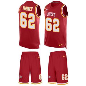 cheap Chiefs #62 Joe Thuney Red Team Color Men's Stitched NFL Limited Tank Top Suit Jersey