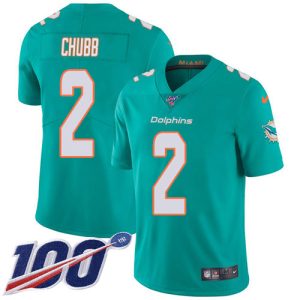 dolphins #2 bradley chubb aqua green team color youth stitched nfl 100th season vapor untouchable limited cheap jersey