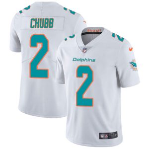 Dolphins #2 Bradley Chubb White Men's Stitched NFL Vapor Untouchable Limited Jersey