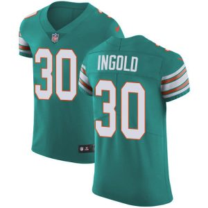 dolphins #30 alec ingold aqua green alternate men's stitched nfl new elite cheap jersey