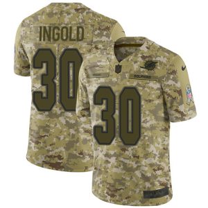 dolphins #30 alec ingold camo men's stitched nfl limited 2018 salute to service wholesale jersey