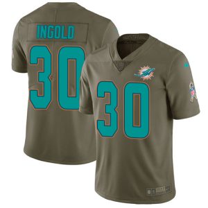 dolphins #30 alec ingold olive youth stitched nfl limited 2017 salute to service wholesale jersey