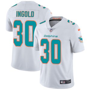 dolphins #30 alec ingold white youth stitched nfl vapor untouchable limited wholesale jersey