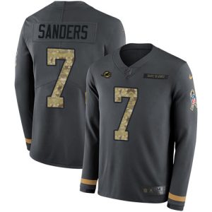 dolphins #7 jason sanders anthracite salute to service youth stitched nfl limited therma long sleeve cheap jersey