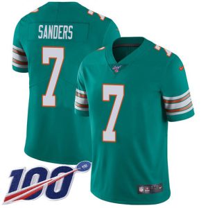 Dolphins #7 Jason Sanders Aqua Green Alternate Men's Stitched NFL 100th Season Vapor Untouchable Limited Jersey