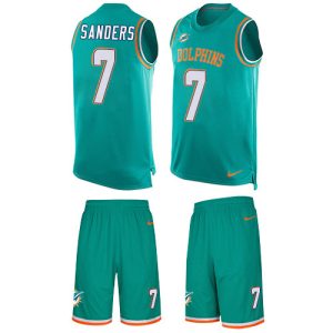 Dolphins #7 Jason Sanders Aqua Green Team Color Men's Stitched NFL Limited Tank Top Suit Jersey