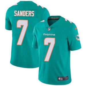 Dolphins #7 Jason Sanders Aqua Green Team Color Men's Stitched NFL Vapor Untouchable Limited Jersey