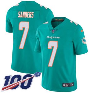 Dolphins #7 Jason Sanders Aqua Green Team Color Youth Stitched NFL 100th Season Vapor Untouchable Limited Jersey