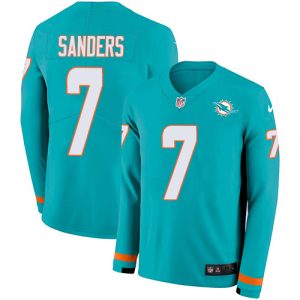 cheap Dolphins #7 Jason Sanders Aqua Green Team Color Youth Stitched NFL Limited Therma Long Sleeve Jersey