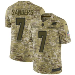 cheap Dolphins #7 Jason Sanders Camo Men's Stitched NFL Limited 2018 Salute To Service Jersey