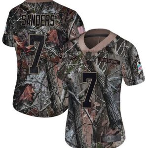 Dolphins #7 Jason Sanders Camo Women's Stitched NFL Limited Rush Realtree Jersey