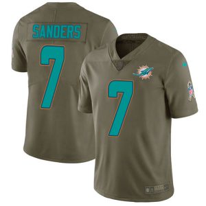 dolphins #7 jason sanders olive men's stitched nfl limited 2017 salute to service cheap jersey