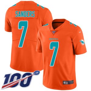 dolphins #7 jason sanders orange men's stitched nfl limited inverted legend 100th season wholesale jersey