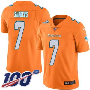 dolphins #7 jason sanders orange men's stitched nfl limited rush 100th season cheap jersey