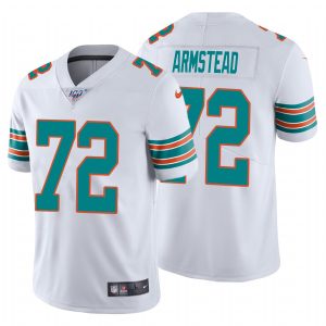 wholesale Dolphins #72 Terron Armstead White Alternate Men's Stitched NFL 100th Season Vapor Untouchable Limited Jersey