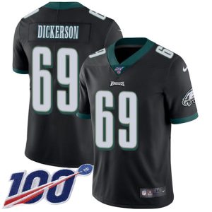 Eagles #69 Landon Dickerson Black Alternate Men's Stitched NFL 100th Season Vapor Untouchable Limited Jersey