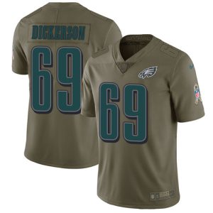 eagles #69 landon dickerson olive men's stitched nfl limited 2017 salute to service cheap jersey