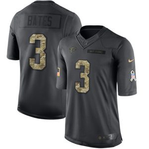 cheap Falcons #3 Jessie Bates Black Stitched Youth NFL Limited 2016 Salute to Service Jersey