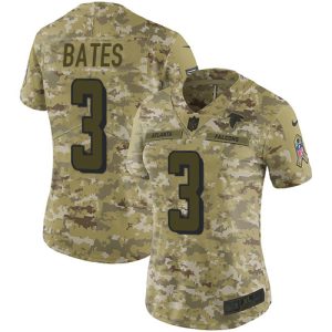 cheap Falcons #3 Jessie Bates Camo Stitched Women's NFL Limited 2018 Salute To Service Jersey