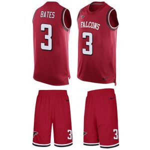 cheap Falcons #3 Jessie Bates Red Team Color Men's Stitched NFL Limited Tank Top Suit Jersey