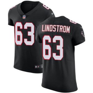 Falcons #63 Chris Lindstrom Black Alternate Men's Stitched NFL New Elite Jersey