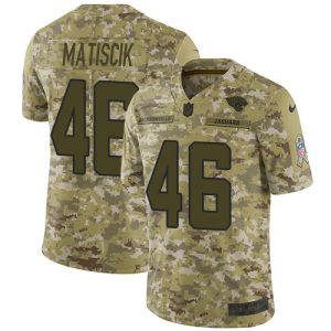 jaguars #46 ross matiscik camo men's stitched nfl limited 2018 salute to service cheap jersey