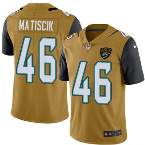 jaguars #46 ross matiscik gold men's stitched nfl limited rush wholesale jersey