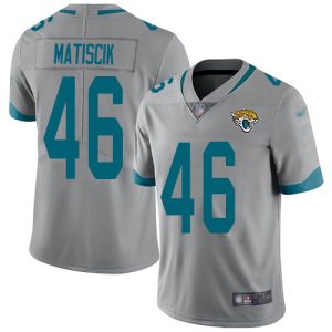 jaguars #46 ross matiscik silver men's stitched nfl limited inverted legend wholesale jersey