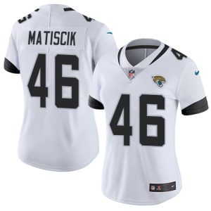 jaguars #46 ross matiscik white women's stitched nfl vapor untouchable limited cheap jersey