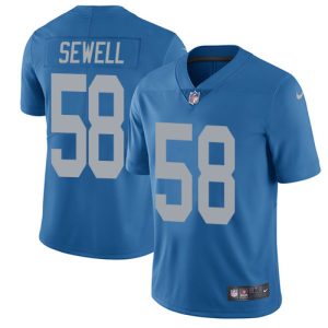 cheap Lions #58 Penei Sewell Blue Throwback Youth Stitched NFL Vapor Untouchable Limited Jersey