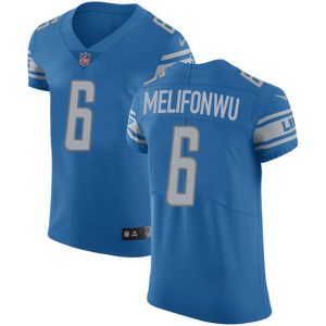 wholesale Lions #6 Ifeatu Melifonwu Blue Team Color Men's Stitched NFL Vapor Untouchable Elite Jersey