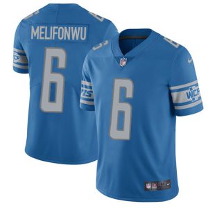 lions #6 ifeatu melifonwu blue team color men's stitched nfl vapor untouchable limited cheap jersey