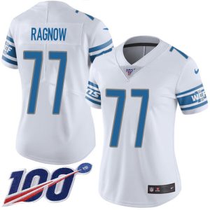 lions #77 frank ragnow white women's stitched nfl 100th season vapor untouchable limited cheap jersey