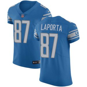 Lions #87 Sam LaPorta Blue Team Color Men's Stitched NFL Vapor Untouchable Elite Jersey