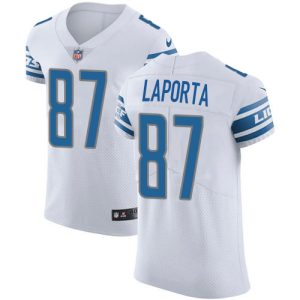 wholesale Lions #87 Sam LaPorta White Men's Stitched NFL New Elite Jersey