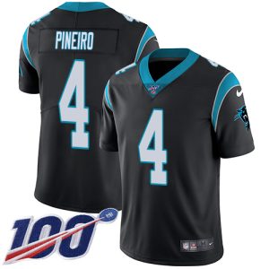 panthers #4 eddy pineiro black team color men's stitched nfl 100th season vapor untouchable limited cheap jersey