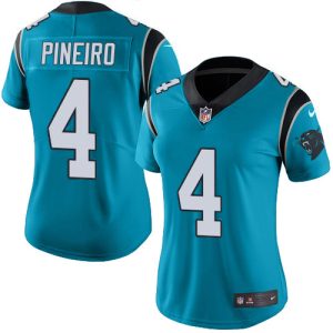 panthers #4 eddy pineiro blue alternate women's stitched nfl vapor untouchable limited wholesale jersey